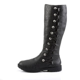 Button Lace Up Low Heel Knee High Full Inner Zipper Boots Shoes Pleaser Funtasma GOTHAM/109