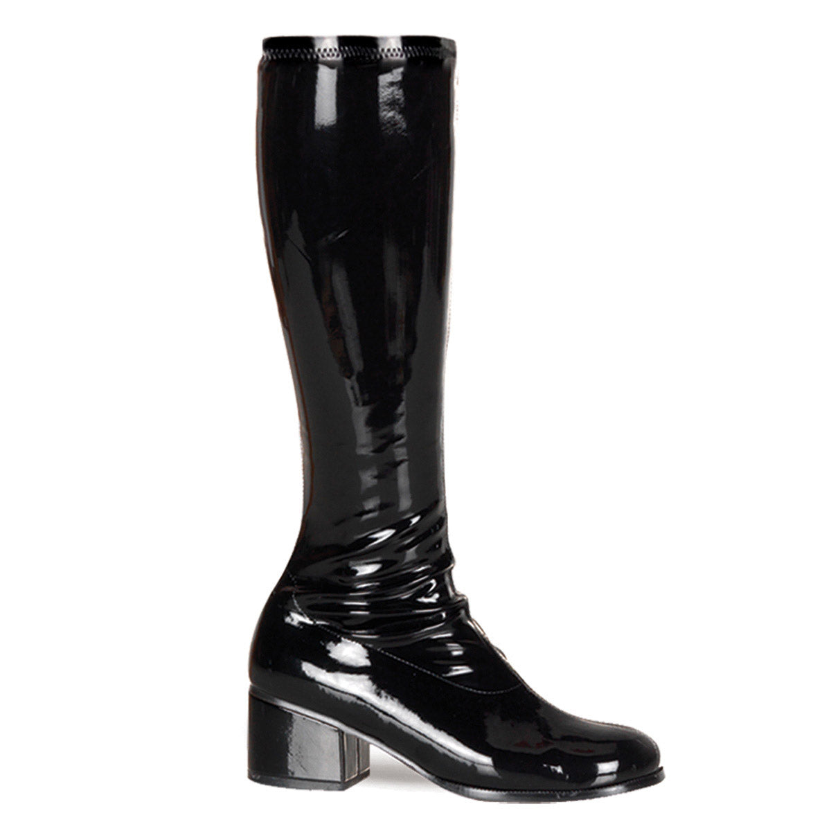70S Disco Retro Side Zipper Block Heel Knee High Gogo Boots Shoes Pleaser Funtasma RETRO/300