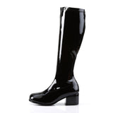 70S Disco Retro Side Zipper Block Heel Knee High Gogo Boots Shoes Pleaser Funtasma RETRO/300