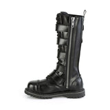 Knee High Buckle Strap Lace Up Rugged Goth Punk Combat Boots Shoes Pleaser Demonia RIOT/18