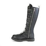 Unisex Steel Toe Knee Boot, Rubber Sole Pleaser Demonia RIOT/21MP