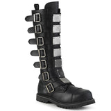 Unisex Steel Toe Knee Boot, Rubber Sole Pleaser Demonia RIOT/21MP