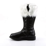 Merry Christmas Mid Calf Fur Trim Cuff Flat Heel Santa Boots Shoes Pleaser Funtasma SANTA/100