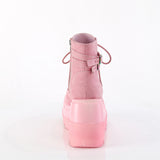 4 1/2" Wedge Pf Ankle Boot, Side Zip Pleaser Demonia SHA52/BPVS