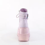 4 1/2" Wedge Pf Ankle Boot, Side Zip Pleaser Demonia SHA52/LVVS
