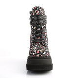 4 1/2" Wedge PF Ankle Boot, Side Zip Pleaser Demonia SHAKER/52ST