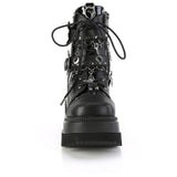 4 1/2" Wedge Pf Ankle Boot, Side Zip Pleaser Demonia SHAKER/66