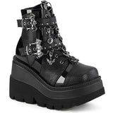 4 1/2" Wedge Pf Ankle Boot, Side Zip Pleaser Demonia SHAKER/66