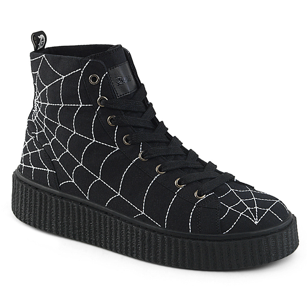 1 1/2"PF Round Toe Lace-Up Front High Top Creeper Sneaker Pleaser Demonia SNEEKER/250
