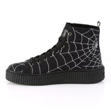 1 1/2"PF Round Toe Lace-Up Front High Top Creeper Sneaker Pleaser Demonia SNEEKER/250