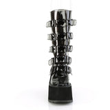 5 1/2" Pf Mid-Calf Boot W/5 Buckle Straps, Back Metal Zip Pleaser Demonia SWING/230C