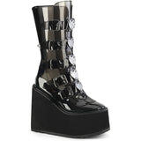 5 1/2" Pf Mid-Calf Boot W/5 Buckle Straps, Back Metal Zip Pleaser Demonia SWING/230C