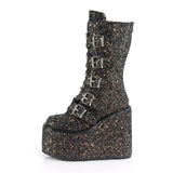 5 1/2" PF Mid-Calf Boot w/ 5 Buckle Straps, Back Metal Zip Pleaser Demonia SWING/230G