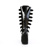5 1/2" Pf Wide Calf Knee Boot W/ Buckle Straps, Back Zip Pleaser Demonia SWI815WC/B