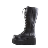 Punk Rock Lace Up Knee High Extreme Platform Zip Side Boots Shoes Pleaser Demonia TRASHVILLE/502