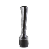 Punk Rock Lace Up Knee High Extreme Platform Zip Side Boots Shoes Pleaser Demonia TRASHVILLE/502