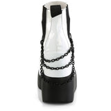 5" Wedge Tiered Platform Ankle Boot Pleaser Demonia VOID50/WHG