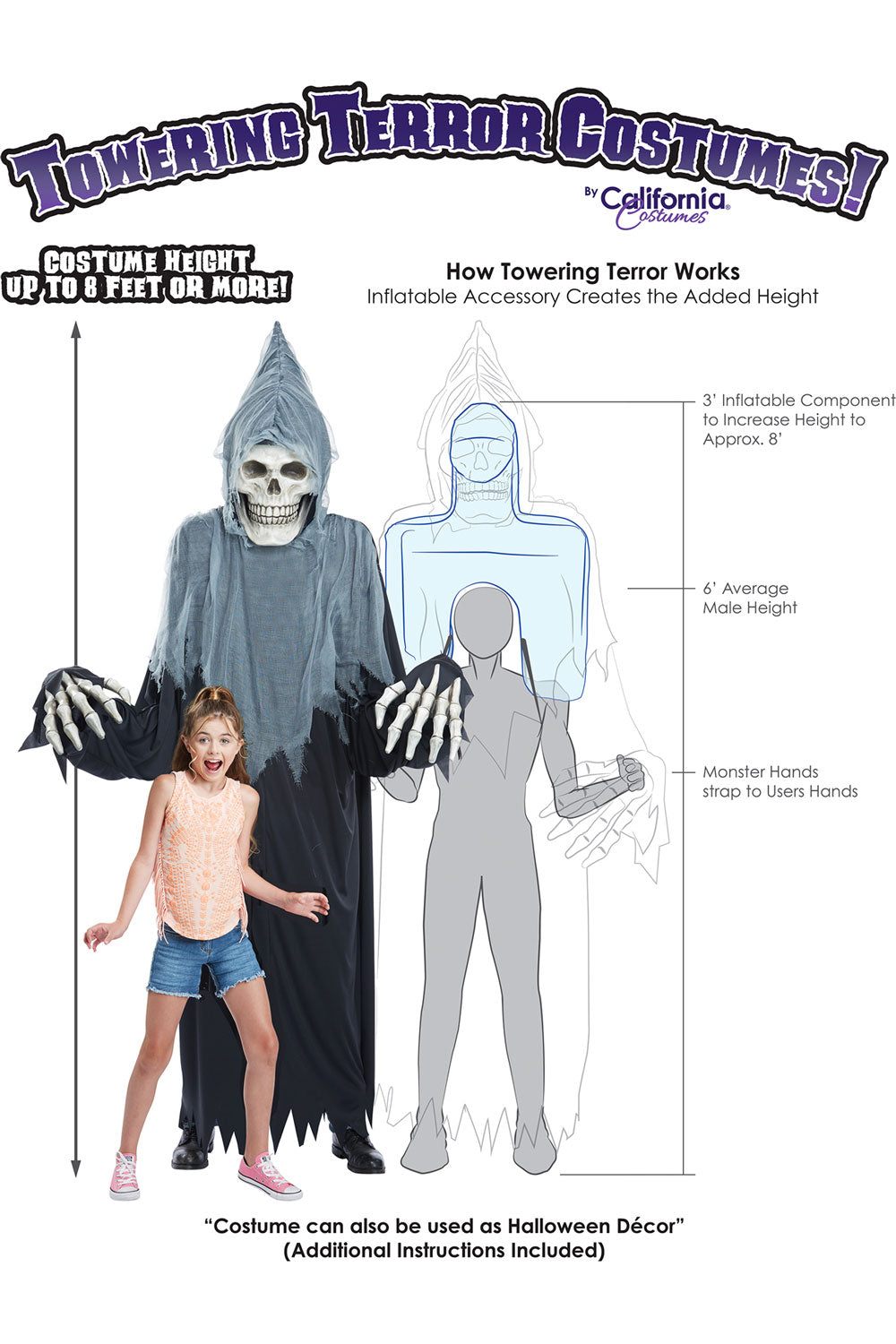 TOWERING TERROR REAPER/ADULT California Costume  01468