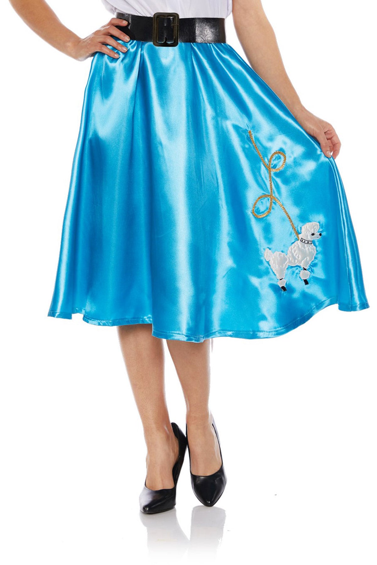 Satin Poodle Skirt - Turquoise Underwraps  29499