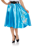 Satin Poodle Skirt - Turquoise Underwraps  29499