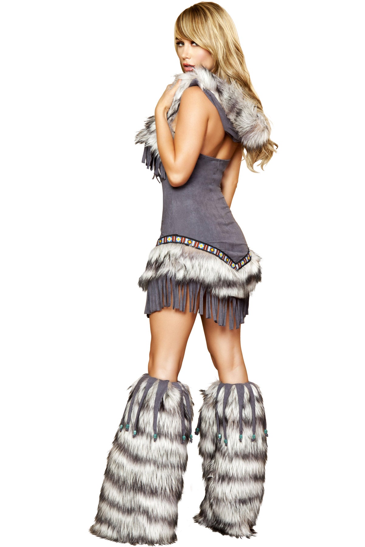 Winter Fur Native American Temptress Indian Costume Roma  4427