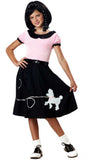 California Costumes 50S Hop With Poodle Skirt Kids Girls Halloween Costume