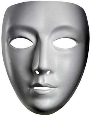 Blank Female Mask Disguise  10476