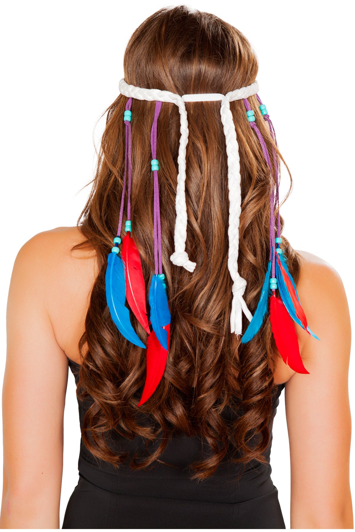 White Indian Headband Roma  H4724
