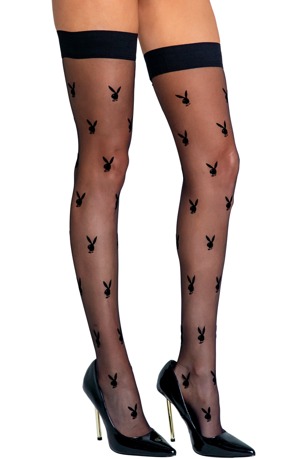 Playboy Bunny Noir Stockings Roma  PBLI122