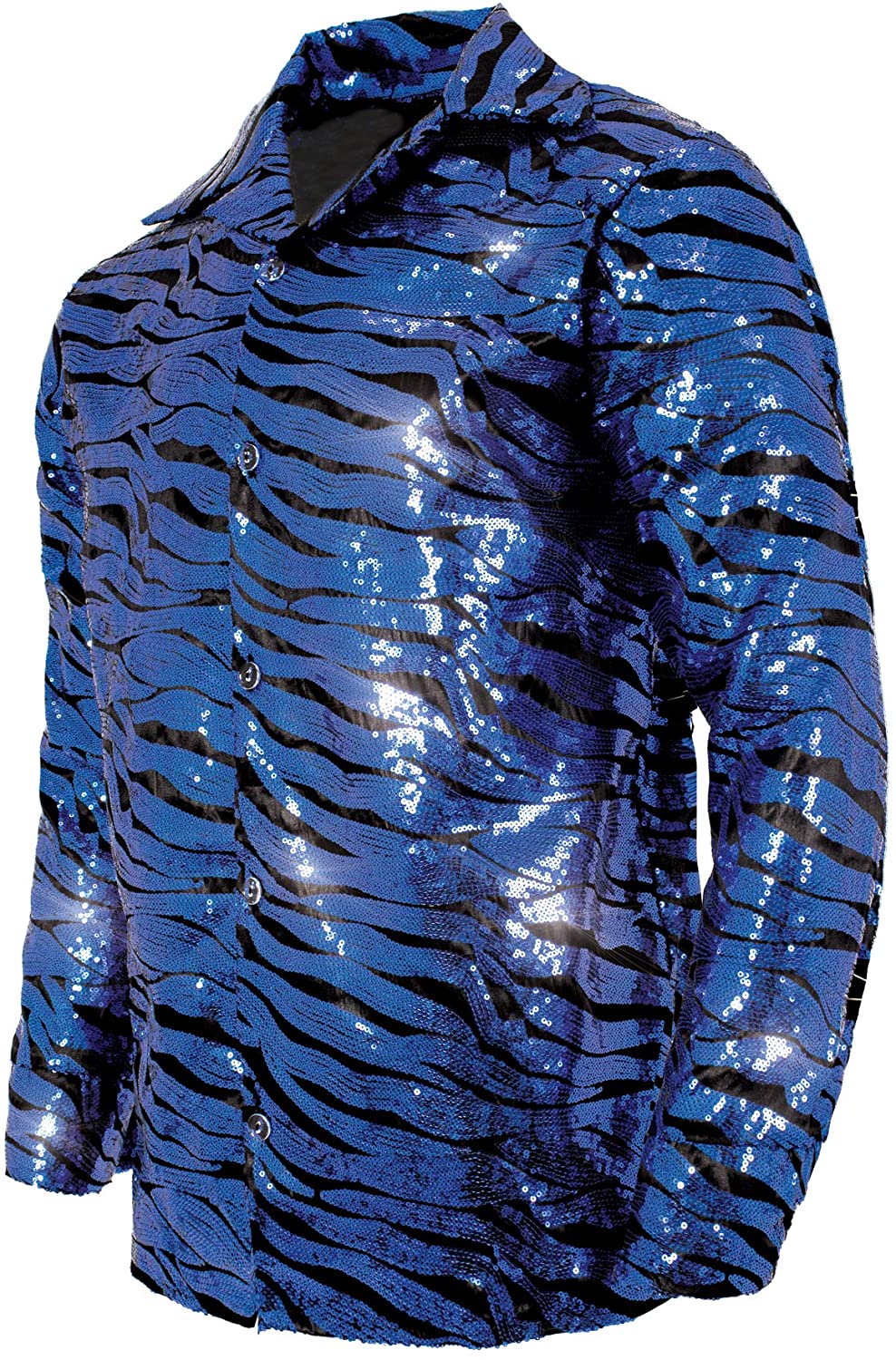 Tiger Disco Shirt Blue Sequin Underwraps  30304