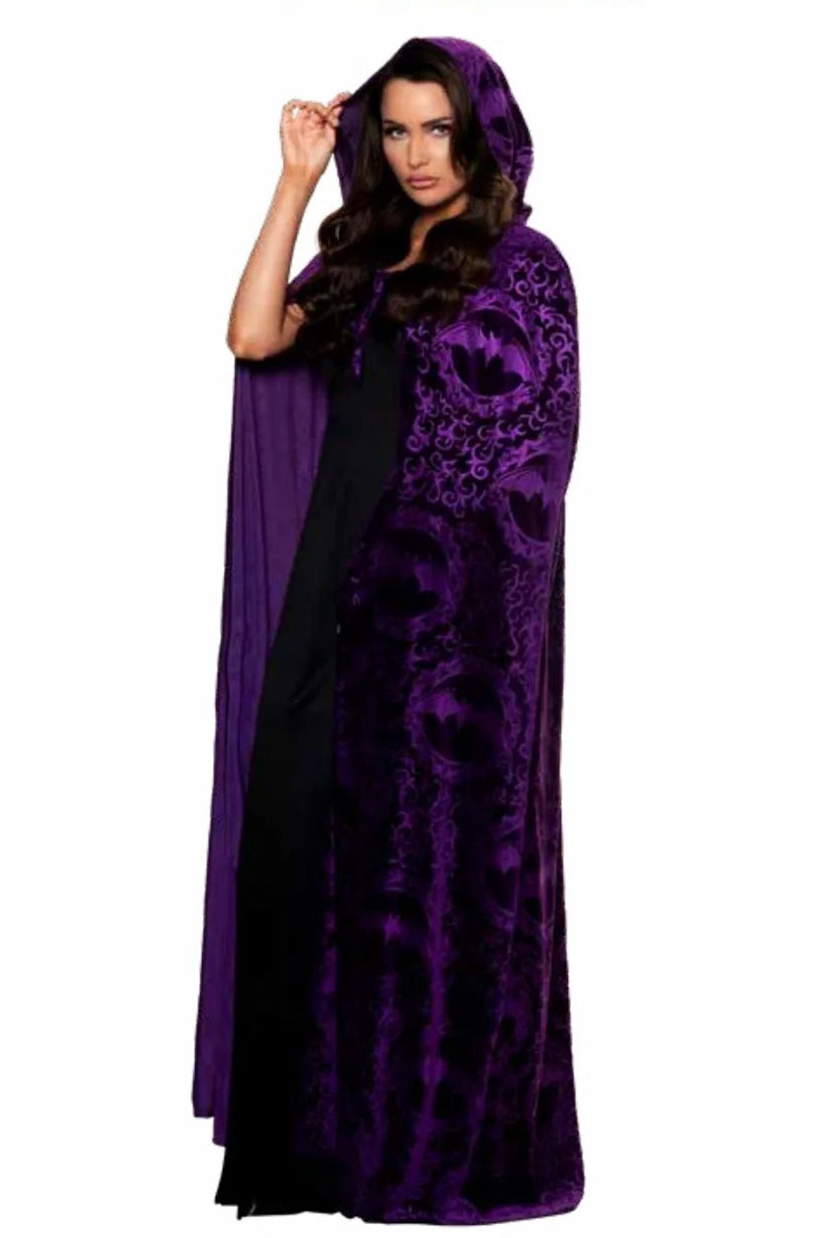 Hooded Vampire Cape-Purple Underwraps  31024