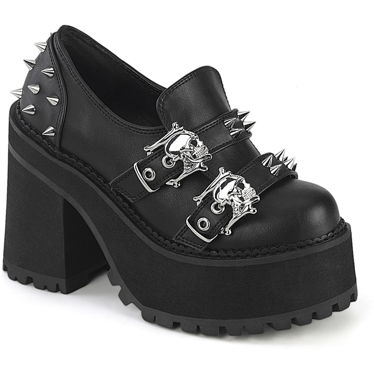 4 3/4" Heel, 2 1/4" Pf Loafer Pleaser Demonia ASSAULT/38