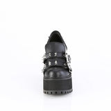 4 3/4" Heel, 2 1/4" Pf Loafer Pleaser Demonia ASSAULT/38