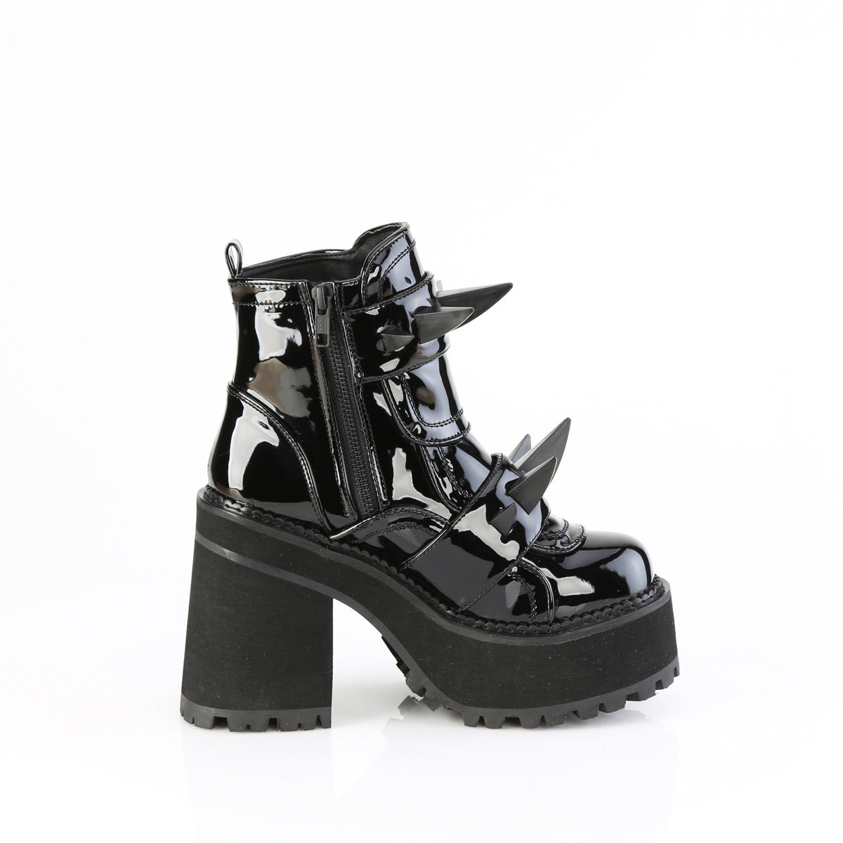 4 3/4" Heel, 2 1/4" Pf Ankle Boot, Inside Zip Pleaser Demonia ASSAULT/72