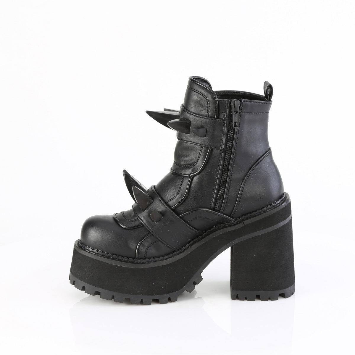 4 3/4" Heel, 2 1/4" Pf Ankle Boot, Inside Zip Pleaser Demonia ASSAULT/72