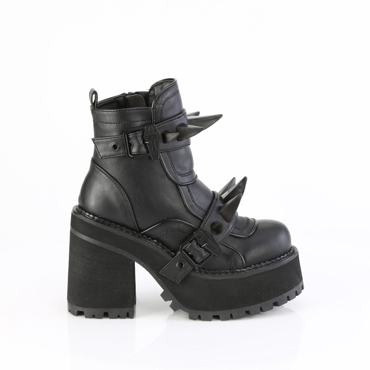 4 3/4" Heel, 2 1/4" Pf Ankle Boot, Inside Zip Pleaser Demonia ASSAULT/72