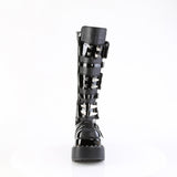 4 1/2" Tiered Pf Buckle Knee High, Inside Zip Pleaser Demonia BEAR/215
