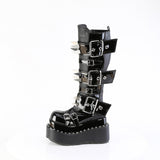 4 1/2" Tiered Pf Buckle Knee High, Inside Zip Pleaser Demonia BEAR/215
