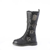 1 1/4" Heel 20 Eyelet Knee High Combat Boot, Side Zip Pleaser Demonia BOLT/405