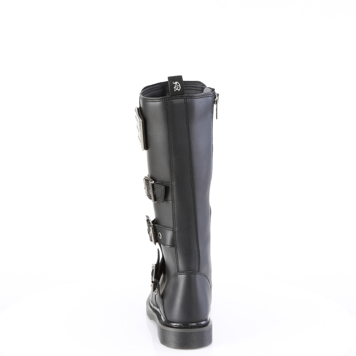 1 1/4" Heel 20 Eyelet Knee High Combat Boot, Side Zip Pleaser Demonia BOLT/405