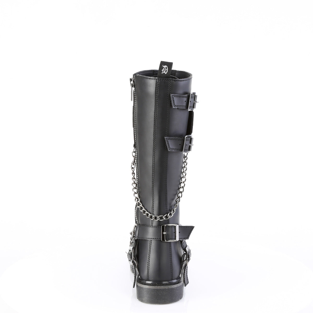 1 1/4" Heel 20 Eyelet Knee High Combat Boot, Side Zip Pleaser Demonia BOLT/415