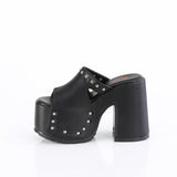 5" Chunky Heel, 3" Platform Slide Pleaser Demonia CAMEL/109