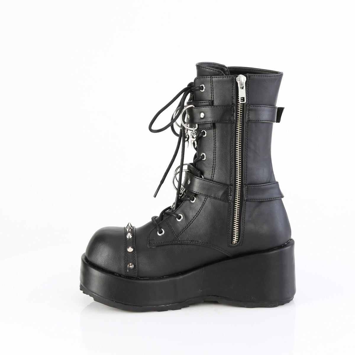 2 3/4" Platform Lace-Up Ankle Boot, Inside Zip Pleaser Demonia CUBBY/54