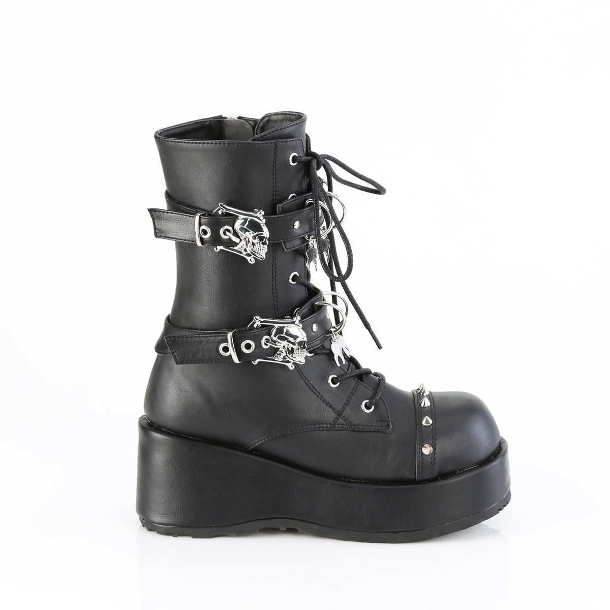 2 3/4" Platform Lace-Up Ankle Boot, Inside Zip Pleaser Demonia CUBBY/54
