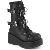 2 3/4" Platform Lace-Up Ankle Boot, Inside Zip Pleaser Demonia CUBBY/54