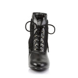 Sexy Lace Victorian Ankle Booties Pioneer No Zip Kitten Heels Shoes Pleaser Funtasma DAME/05