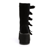 3 1/2" PF Mid-Calf Boot w/ 6 Buckle Straps, Metal Side Zip Pleaser Demonia DAMNED/225