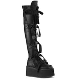 3 1/2" Pf Lace-Up Over-The-Knee Boot, Inside Zip Pleaser Demonia DAMNED/325