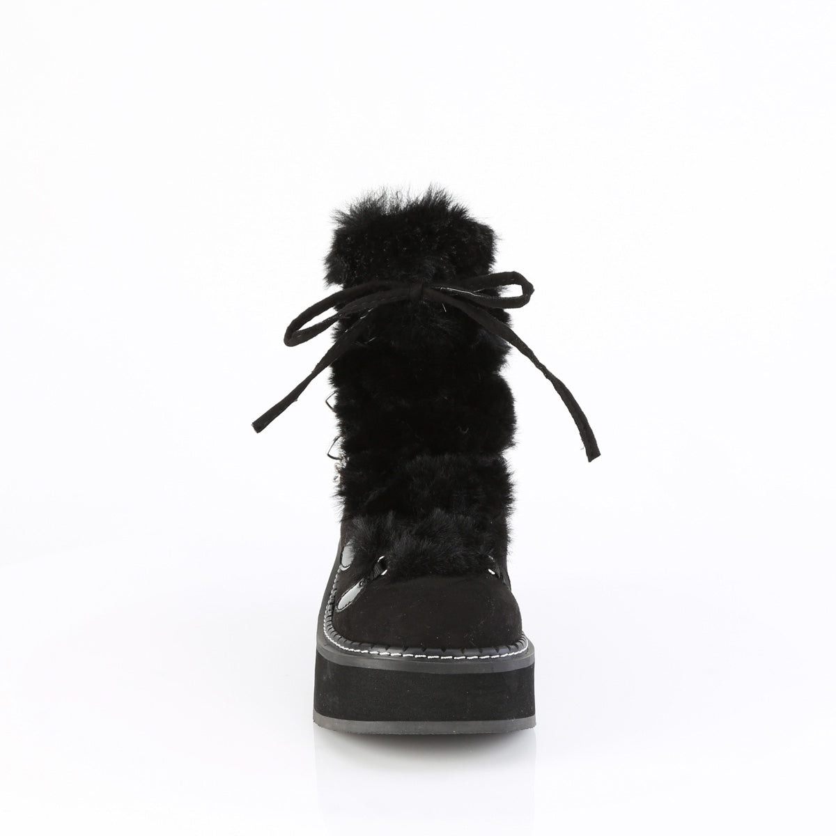 2" Platform Lace-Up Ankle Boot, Inside Zip Pleaser Demonia EMILY/55