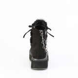 2" Platform Lace-Up Ankle Boot, Inside Zip Pleaser Demonia EMILY/55